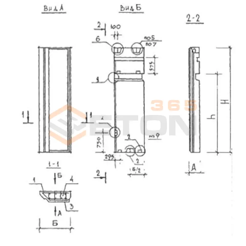 Наружные стеновые панели Серия КУБ 2,5 ВНП 12-30-4-5