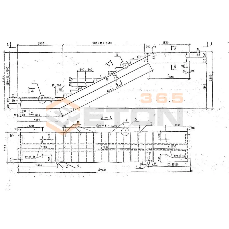 Лестничные марш-площадки Серия 1.258 КЛ-2 ЛМР 70-12-18-5 т